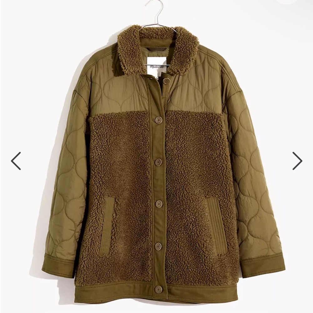 NWT! Madewell hybrid Sherpa jacket